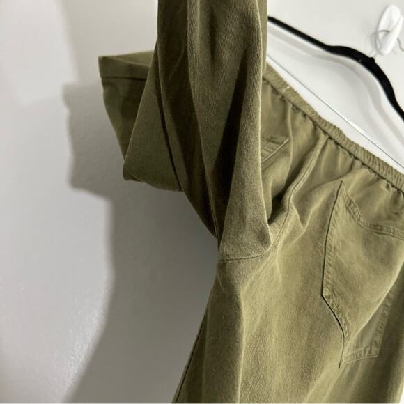 Rag & Bone Womens Denim Joggers Size 29 Olive Green High Rise Button Fly Tapered - Picture 6 of 9